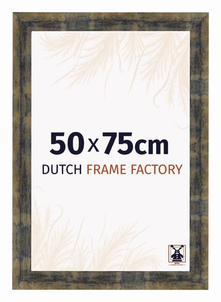 Fotolijst 50x75 cm - MDF - Blauw Goud Gemeleerd - Praag