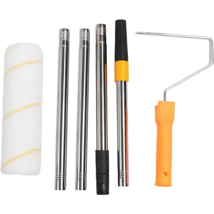 3,9ft Verfroller Verlengstok Kit met 9in Rollerborstel Afneembare Telescopische Lange Verfroller gray