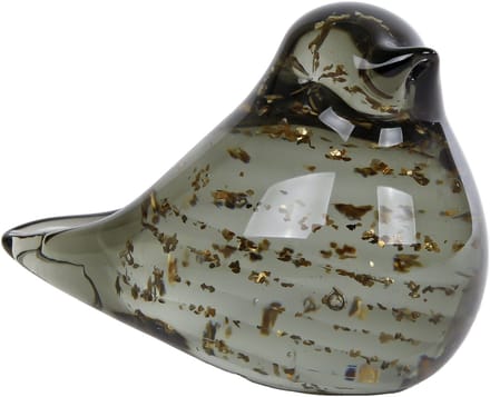 Sculptuur vogel Finch decoratief glas multicolor 8,5x5x6cm speelgoed.