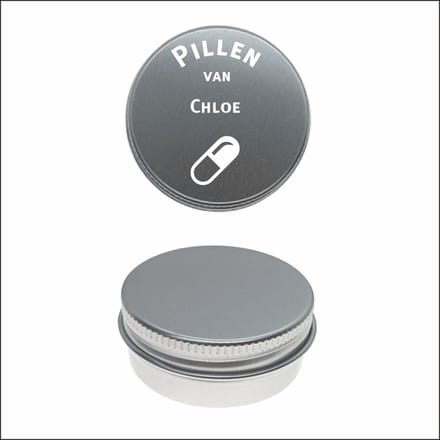 Pillen Blikje Met Naam Gravering - Chloe