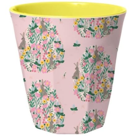 Rice pasen melamine beker bunny print roze