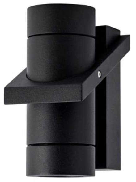 Artdelight - Wandlamp Double 16 x 8,5 cm zwart