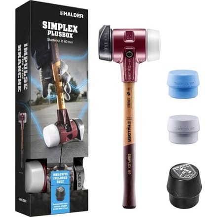Halder SIMPLEX-Plusbox Starterkit 3027s025 Kunststof hamer Middelhard 4400 g 180 mm 1 stuk(s)