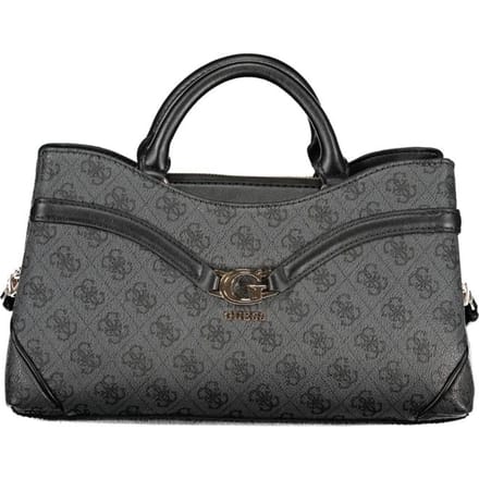 GUESS handtas schoudertas Dea Girlfriend Satchel Coal Logo donkergrijs