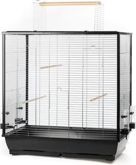 vogelkooi.parkietenkooi Chrome / zwart