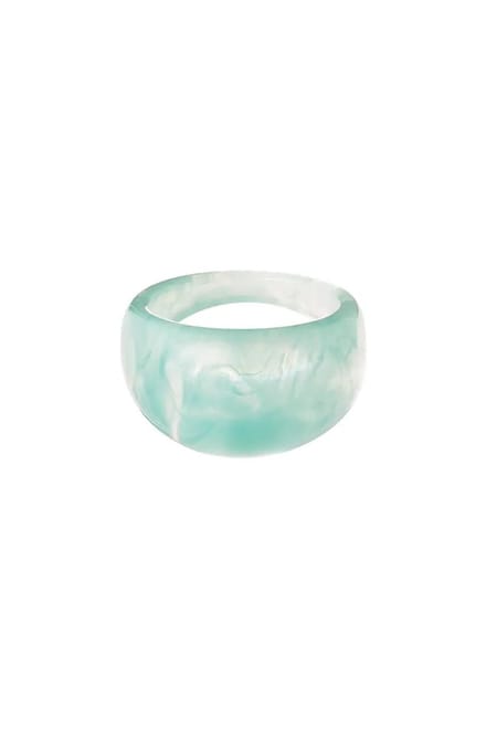 Ring van polyhars Groen Resin 18 - Yehwang - Ring - Maat 18 - Groen