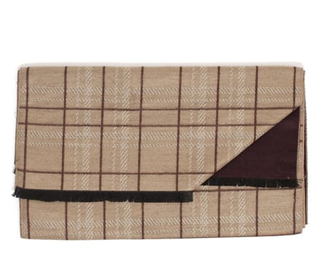 BISTIE Plaid double face viscose scarf Brown (TRSCHE195 - 400)