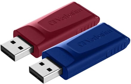 Verbatim Slider USB-stick 32 GB Rood, Blauw 49327 USB-A 2.0