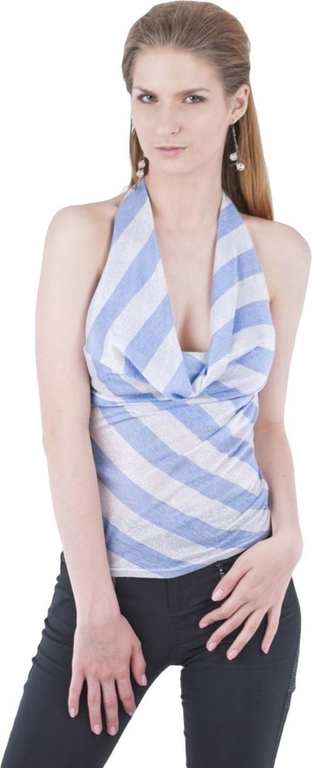 JOHN ZACK - Zilver met blauwe top / M-L