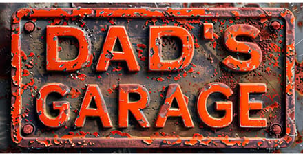 Signs-USA - Souvenir Kentekenplaat - metaal - Dads Garage - 15 x 30 cm