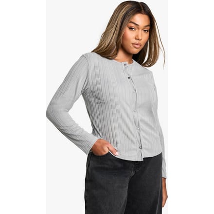 boohoo Dames Plus Rib Doorknoop Vest | Grijs | Maat: 46