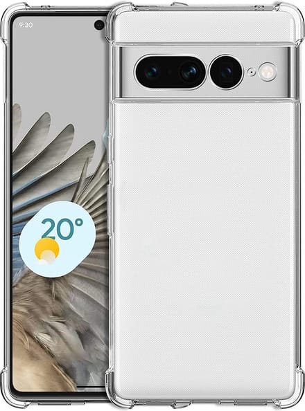 Hoesje geschikt voor Google Pixel 7 Pro hoesje siliconen shockproof backcover - transparant