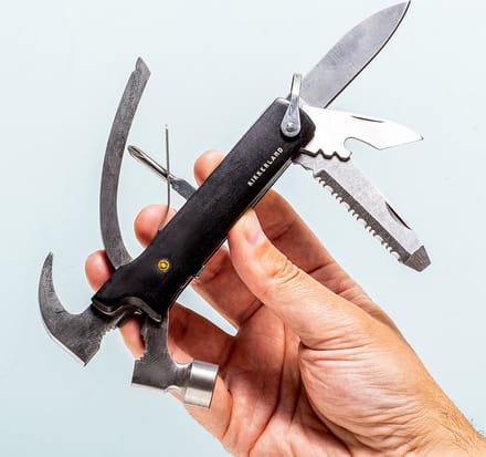 Kikkerland Multitool - 10-In-1 - Zwart - Roestvrij staal