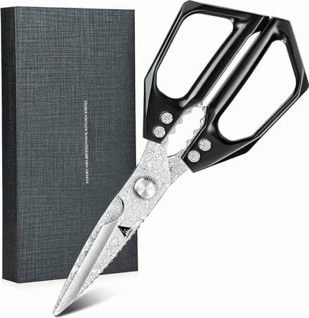 Achilles® Keukenschaar voor Professionele Gebruik - Damascus Staal - Vleesschaar