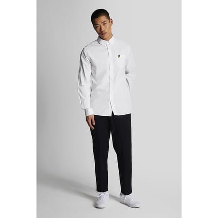 Lyle & Scott Cotton linen button down shirt - white