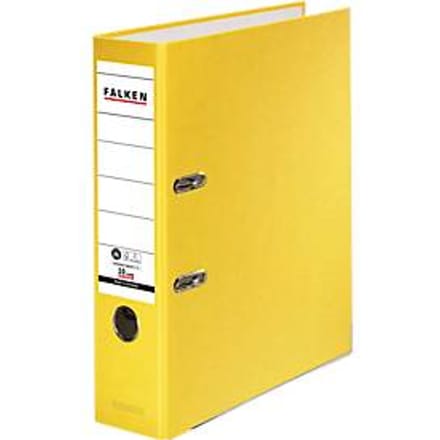 FALKEN Recycolor-dossier, DIN A4, rugdikte 80 mm, geel