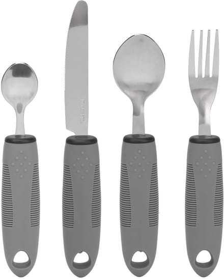 Dailygoods- Bestekset 3-delig - Antislip Handgrepen - Verzwaarde