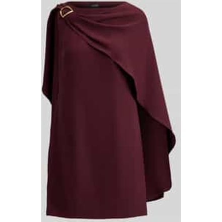 Getailleerde cocktailjurk met cape