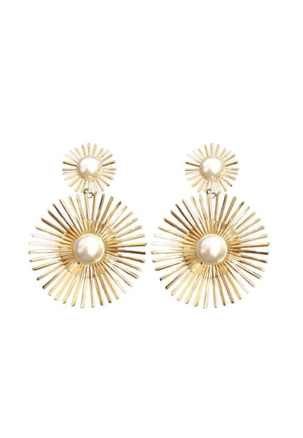 Margot Bardot Freya Pearl Oorbellen Gold