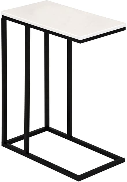 Bijzettafel DEBORA, rechthoekig, wit