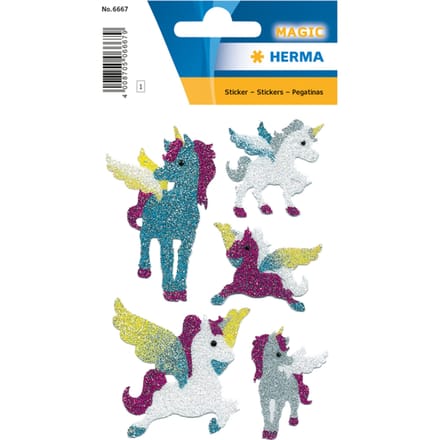 HERMA 6667 Stickers Magic Eenhoorn, diamant glitters