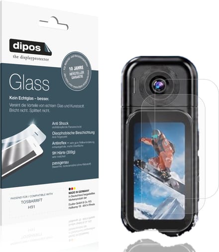 dipos – 2x Matte Pantserfolie geschikt voor TOSBARRFT H91 | 9H Screenprotector