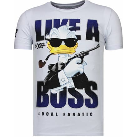 Local Fanatic Like a boss rhinestone t-shirt