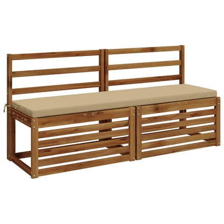 vidaXL - Bankkussen - SOEST - 100% - Polyester - Beige - 150 - x - 40 - x - 5 - cm