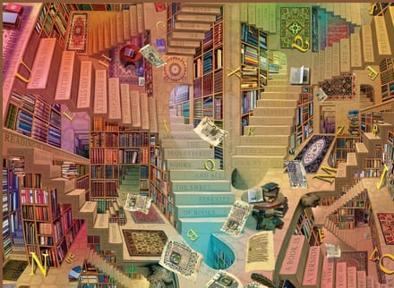 Legpuzzel 1000 stukjes: Mooie Bibliotheek Scène