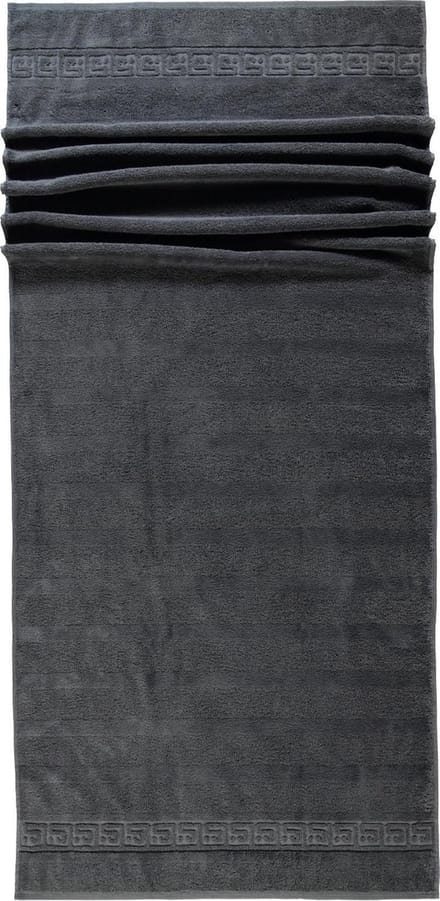 CAWÖ Noblesse Uni Badhanddoek - Antraciet - 80x160