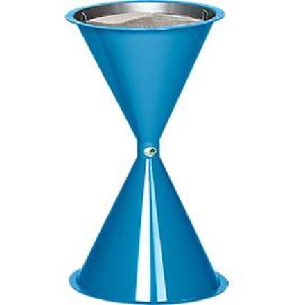 Staande asbak, van kunststof, blauw