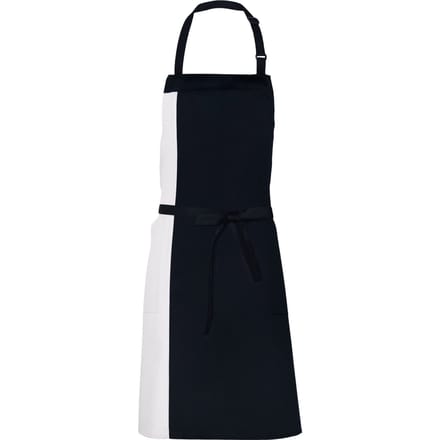 Link Kitchen Wear Unisex Duo Schort voor volwassenen (Zwart/Wit)