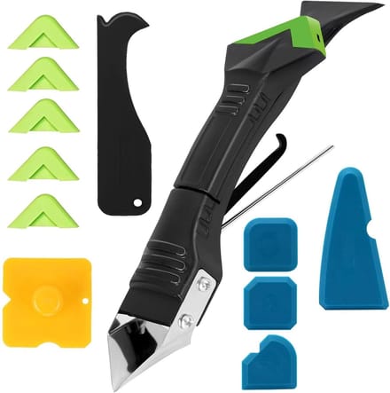 Kit Verwijderaar - Voegenspatel Set - Voegen Afwerken - 5-in-1 Multifunctioneel - 6 Maten Pads - Meerkleurig