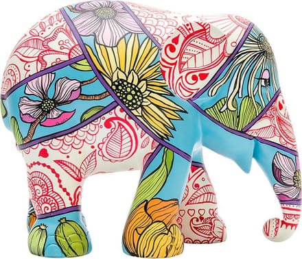 Henna & Head Scarves 10 cm Elephant Parade Handgemaakt Olifantenstandbeeld