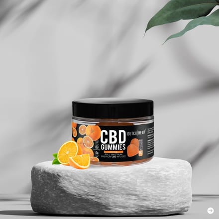 Dutch Hemp CBD-gummies - vegan - sugarfree - full spectrum - 10 mg - orange