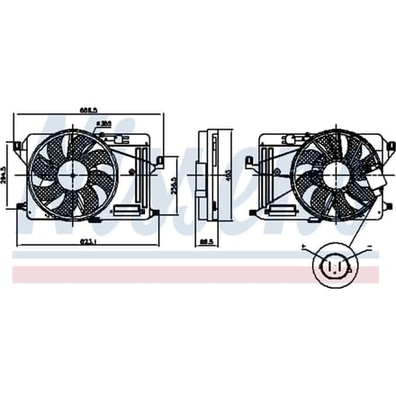 Koelventilatorwiel, motorkoeling NISSENS 85917