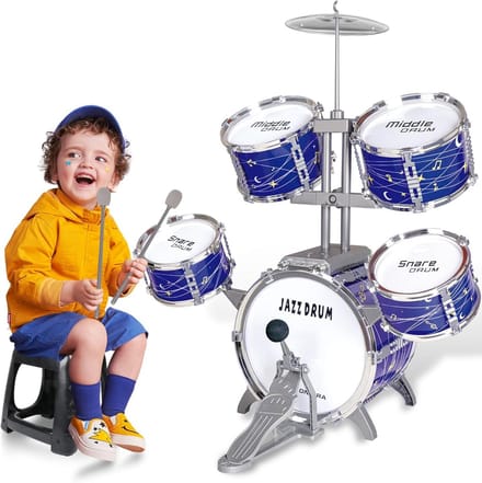 Complete Kinderdrumstel voor Peuters en Kleuters (3-6 Jaar) - Educatief Muziekinstrument Speelgoed