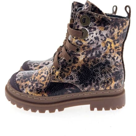 Shoesme metallic-bronzen bikerboot
