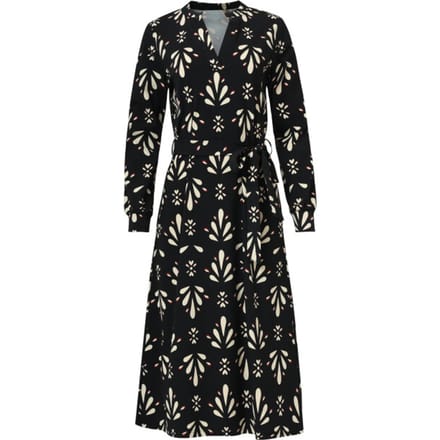 Smashed Lemon Ornamental geprint zwart en wit travel jurk |