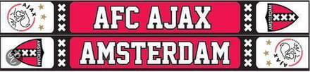 Sjaal zwart-rood met Ajax in wit