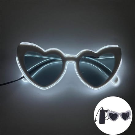 Hartvormige Bril Leuke Bruiloft Bril Led Bril Gloeiend Voor Cadeau Feest Bruidsdouche other gray