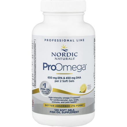 Nordic Naturals, Pro Omega, Citroen, 1.000 mg, 120 softgels