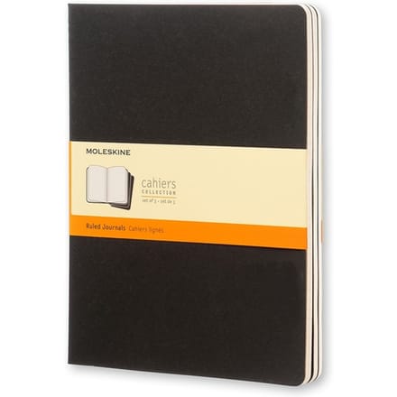 Moleskine Cahier Journals - Extra Large - Gelinieerd - Zwart - set van 3
