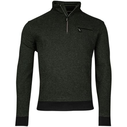 Baileys Trui Half Zip 2-Tone Jacquard Doubleface Interlock Sweat Donker Groen / male