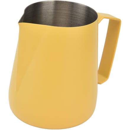 Melkopschuimpitchet Verdikte Opschuimbeker 450ml met Puntige Tuit voor Koffiemachine CafeGeel L geel