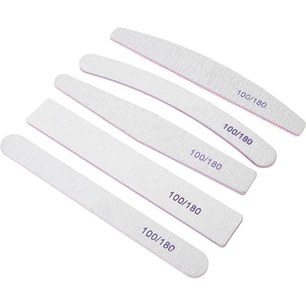 5 Stuks Dubbelzijdige Schuur Buffing Nagelkunst Buffer Vijlen Professioneel Manicure Tip Gereedschap white