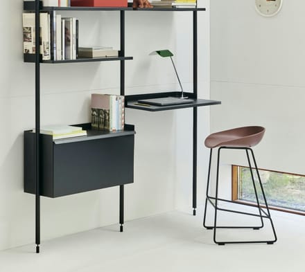 HAY About a Stool AAS 38 - white 2.0 - wit - Standaard glijders kunststof - Zithoogte 65 cm