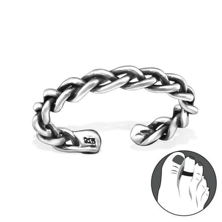 Montebello Teenring Aleka - 925 Zilver Geoxideerd - 2mm