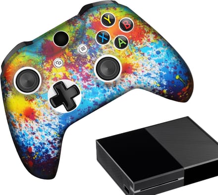 Gadgetpoint - Hoesjes & Skins voor Xbox One - Performance Gaming Case - Soft Grip Covers - Anti-Slip Controller Accessoires - Color Sprinkle