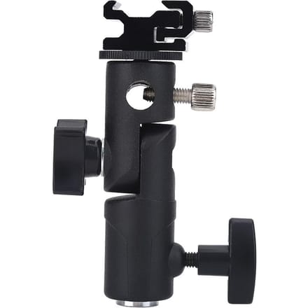 Aluminiumlegering E Type Flitsstandaard Beugel Flitsschoen Mount Adapter Parapluhouder black